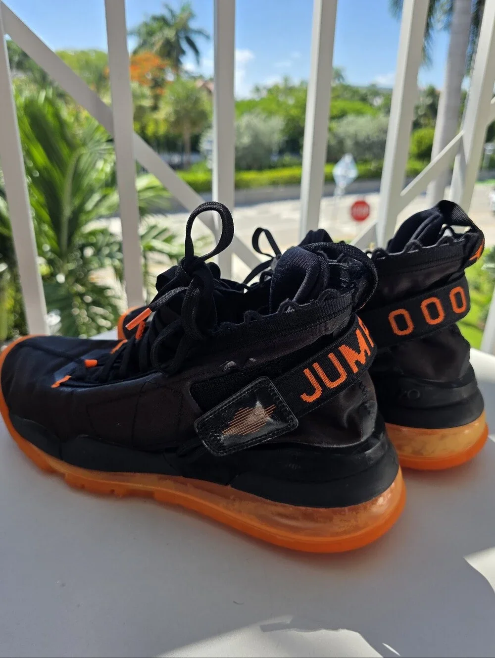 Jordan Proto-React Z Flight Black & Orange Men’s Sneakers – Size 9